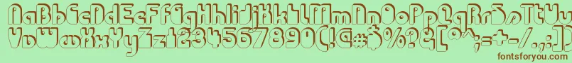 Шрифт Chodac – коричневые шрифты на зелёном фоне