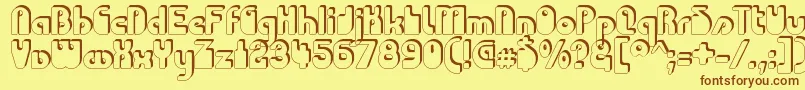 Chodac Font – Brown Fonts on Yellow Background