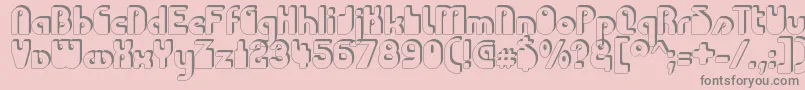 フォントChodac – ピンクの背景に灰色の文字