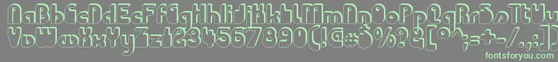 Chodac Font – Green Fonts on Gray Background