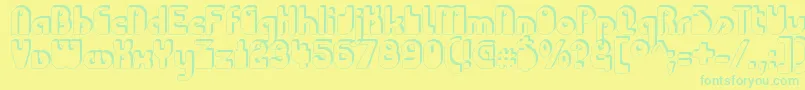 Chodac Font – Green Fonts on Yellow Background