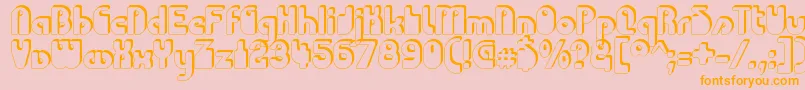 Chodac Font – Orange Fonts on Pink Background