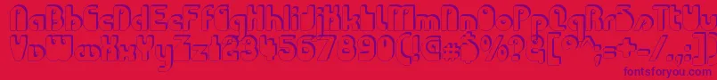 Chodac Font – Purple Fonts on Red Background