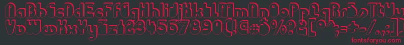 Chodac Font – Red Fonts on Black Background