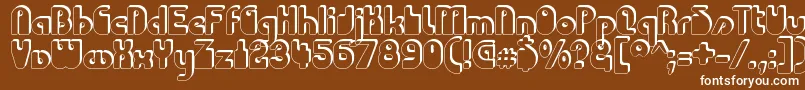 フォントChodac – 茶色の背景に白い文字