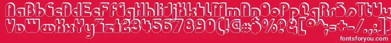 Chodac Font – White Fonts on Red Background