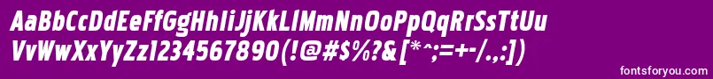 PakenhamcdblItalic Font – White Fonts on Purple Background