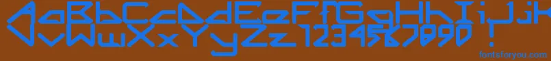 Octicity Font – Blue Fonts on Brown Background