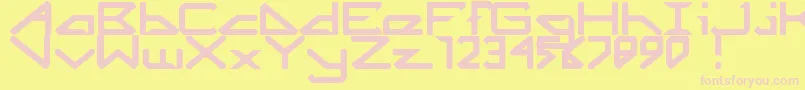 Octicity Font – Pink Fonts on Yellow Background