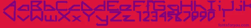 Octicity Font – Purple Fonts on Red Background