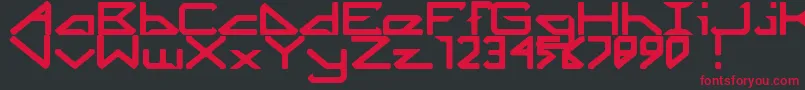 Czcionka Octicity – czerwone czcionki na czarnym tle