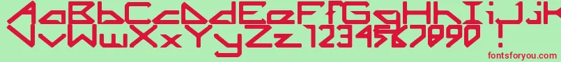 Octicity Font – Red Fonts on Green Background