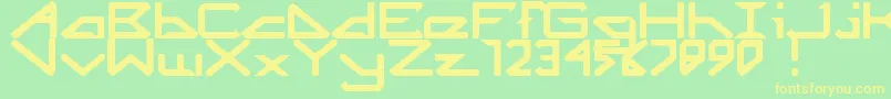 Octicity Font – Yellow Fonts on Green Background