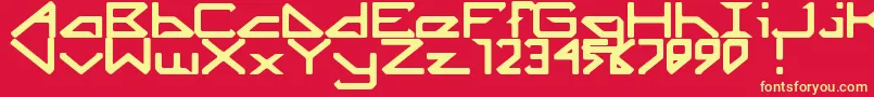Octicity Font – Yellow Fonts on Red Background