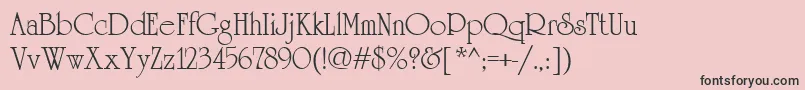 Cyrillicuniversity Font – Black Fonts on Pink Background