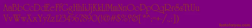 Cyrillicuniversity Font – Brown Fonts on Purple Background