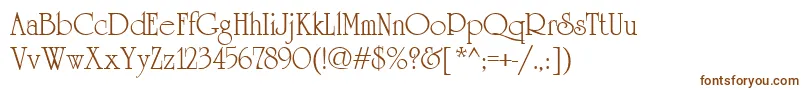 Cyrillicuniversity-fontti – ruskeat fontit valkoisella taustalla