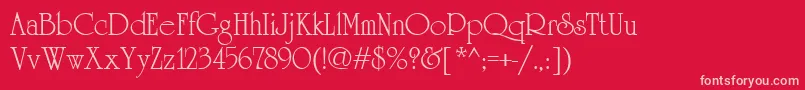 Cyrillicuniversity Font – Pink Fonts on Red Background