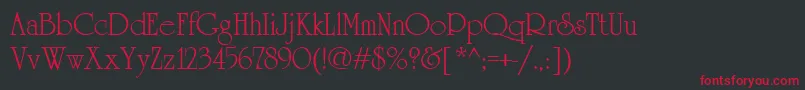 Cyrillicuniversity Font – Red Fonts on Black Background