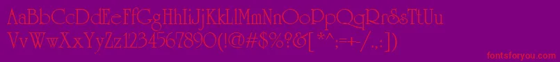 Cyrillicuniversity Font – Red Fonts on Purple Background