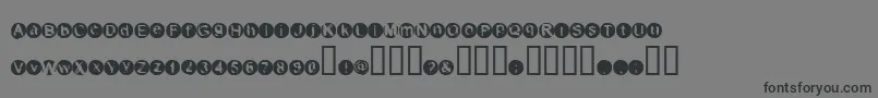Fonte XeroprintFiletype – fontes pretas em um fundo cinza