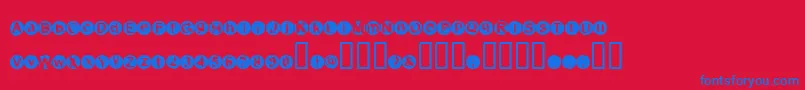 XeroprintFiletype Font – Blue Fonts on Red Background