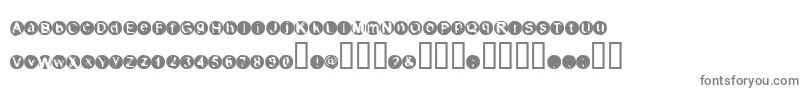 フォントXeroprintFiletype – 白い背景に灰色の文字