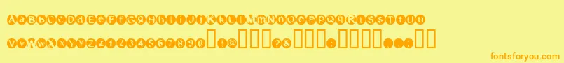 XeroprintFiletype Font – Orange Fonts on Yellow Background