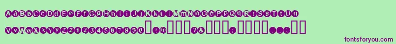 Шрифт XeroprintFiletype – фиолетовые шрифты на зелёном фоне