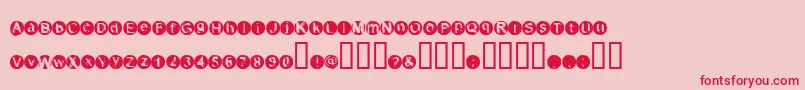 XeroprintFiletype-Schriftart – Rote Schriften auf rosa Hintergrund