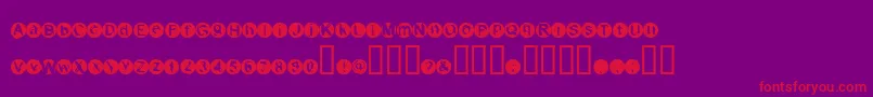 XeroprintFiletype Font – Red Fonts on Purple Background