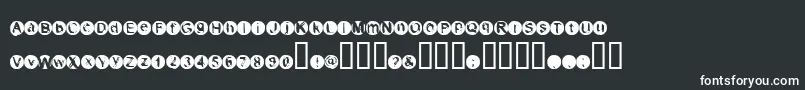 フォントXeroprintFiletype – 白い文字
