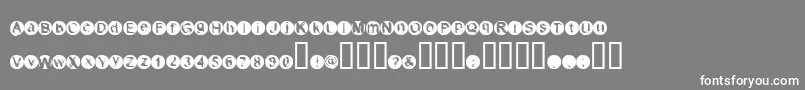 フォントXeroprintFiletype – 灰色の背景に白い文字