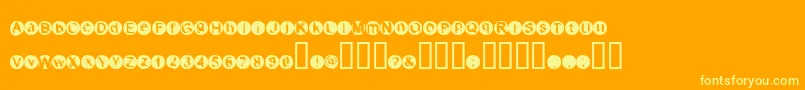 XeroprintFiletype Font – Yellow Fonts on Orange Background