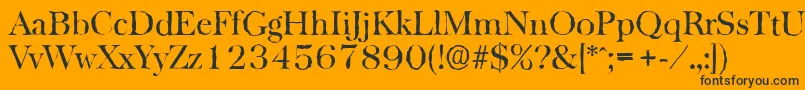 BaskervilleantiqueRegular Font – Black Fonts on Orange Background