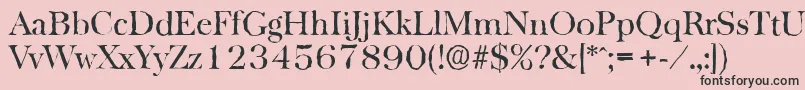 BaskervilleantiqueRegular Font – Black Fonts on Pink Background