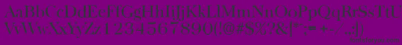 Fonte BaskervilleantiqueRegular – fontes pretas em um fundo violeta