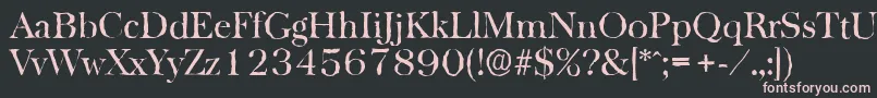 BaskervilleantiqueRegular Font – Pink Fonts on Black Background