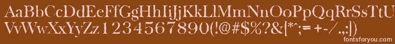 Шрифт BaskervilleantiqueRegular – розовые шрифты на коричневом фоне