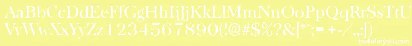 BaskervilleantiqueRegular Font – White Fonts on Yellow Background