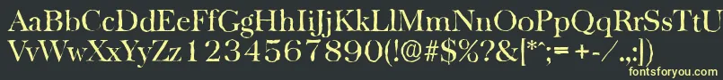 フォントBaskervilleantiqueRegular – 黒い背景に黄色の文字
