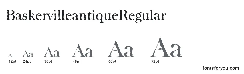 BaskervilleantiqueRegular Font Sizes