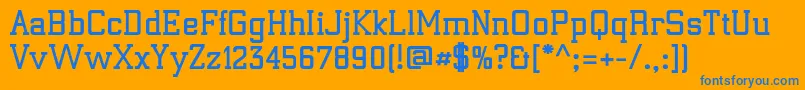 ElectrumadfexpBold Font – Blue Fonts on Orange Background