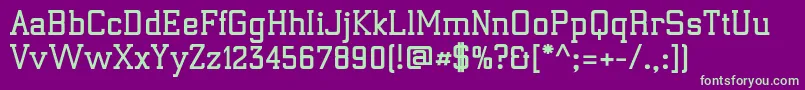 Шрифт ElectrumadfexpBold – зелёные шрифты на фиолетовом фоне