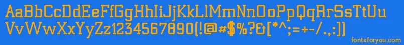 ElectrumadfexpBold Font – Orange Fonts on Blue Background