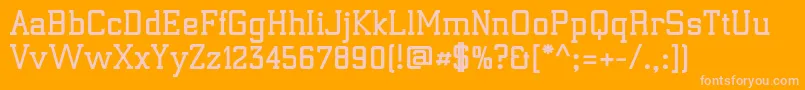 ElectrumadfexpBold-Schriftart – Rosa Schriften auf orangefarbenem Hintergrund