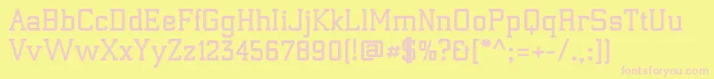 ElectrumadfexpBold Font – Pink Fonts on Yellow Background