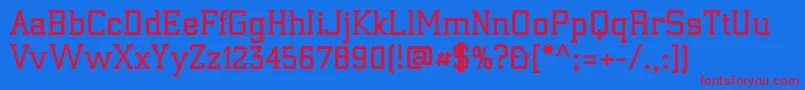 ElectrumadfexpBold Font – Red Fonts on Blue Background