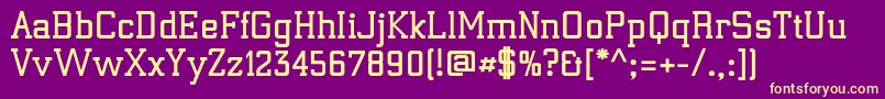 ElectrumadfexpBold-Schriftart – Gelbe Schriften auf violettem Hintergrund