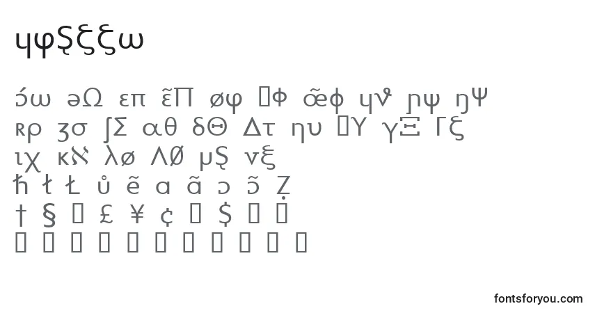 Schriftart Heytta – Alphabet, Zahlen, spezielle Symbole